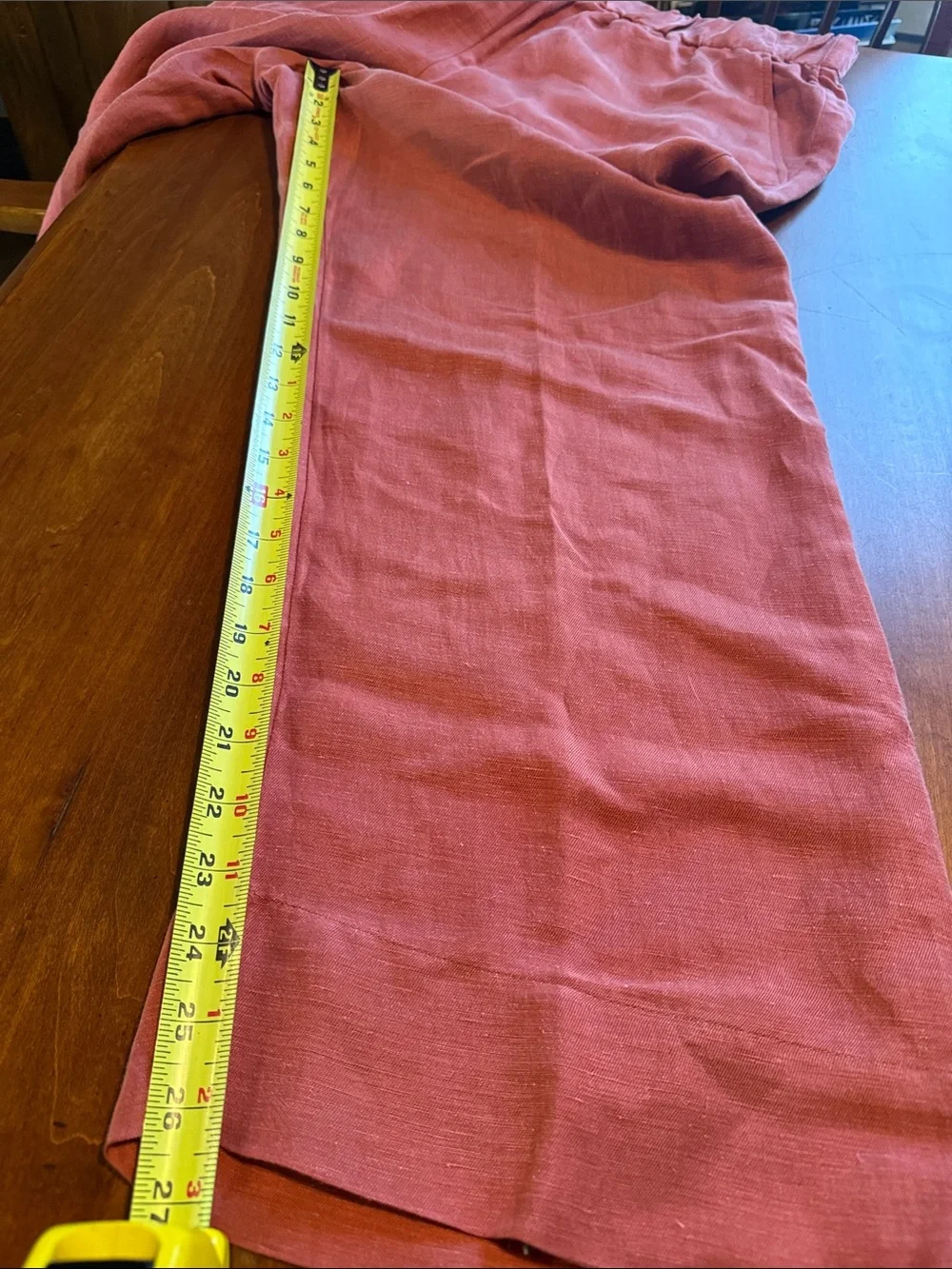 NWT J Crew Astrid Corsl Colored Elastic Waist Linen-Cupro Ankle Pants Large